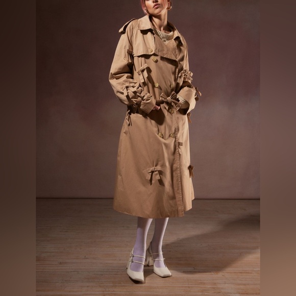 Sister Jane bow trench coat size 10 - Picture 4 of 5